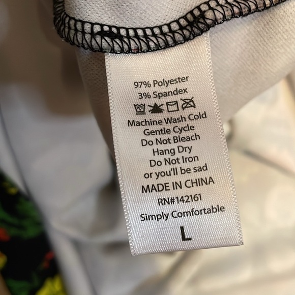 Lularoe women dress Large 14 16 fit flare pockets dark floral bird Amelia black - Picture 7 of 9